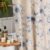 Vintage Blue Floral Shower Curtain with 12 Clear Rings – 72″ W x 72″ L