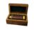 Vintage Brass Pirate Spyglass Telescope with Wooden Storage Box – Handmade Leather Wrapped Nautical Monocular, Vintage Brown
