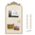 Vintage Bulletin Board with Baroque Gold Frame, Wall Pin Board 13″x25″