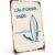 Vintage California Dude Surfboard Metal Signs 8X12 In