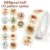 Vintage Christmas Stickers Roll 500PCS, Rustic Holiday Labels