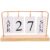 Vintage Desk Flip Calendar with Iron Frame and Pine Wood Base