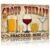 Vintage Group Therapy Themed Aluminum 8X12in Wall Sign Decorative Retro Style Beer Wine Cocktail Shot Glass Art Print For Home Bar Garage Man