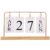 Vintage Iron Wood Flip Calendar Reusable Perpetual Desk Calendar