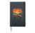 Vintage Lacrosse Field Sunset Player Game Hardcover Journal, Black