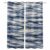 Vintage Navy Blue Waves Blackout Curtains 63 Inches Long for Bedroom, Coastal Nautical Abstract Art Thermal Insulated Room Darkening Black Out Window Curtain Panels Grommet Drapes for Living Room