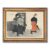 Vintage Paris Street Scene Gold Framed Canvas Wall Art Print