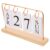 Vintage Perpetual Flip Desk Calendar with Pine Wood and Iron