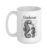 Vintage Seahorse Definition Coastal Nature Illustration Ceramic Mug, White, 15oz