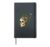 Vintage Skull Butterfly Gothic Botanical Cottagecore Art Hardcover Journal, Black