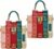 Vintage Stacked Book Novelty Handbag, Leatherette Book Shaped Crossbody Bag, With Wrist Strap and Adjustable Strap. (2PCS)