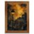 Vintage Street Lamp Misty Cityscape Framed Canvas Print Gothic Wall Art
