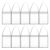VINTORKY 10pcs Hanging Job Ticket Holders with Dry Erase Write and Erase Function, Black Reusable PVC Sleeves for Job Orders and School Activity Sheets, Versatile Storage Work Holders