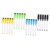 VINTORKY 40pcs Dry Wipe Markers for Whiteboard and Plastic Sign, Water Erasable Glassboard Pens with Sponge Brush, Portable and Versatile Usability for Drawing and Home School, 40 Pens