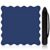 VioraWhite 21″ Mini Mahjong Mat for Travel Set Cute Scalloped Small Anti Slip Noise Reduction Mahjong Accessories Gifts Domino & Tile Game Table Mat(Navy Blue)