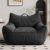 Vipbear Bean Bag Chair for Adults, Chair with Memory Foam (Dark Grey)