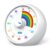Visual Timer for Kids, 60-Minute Countdown for Classroom Office Kitchen, Desk Timer Kids Time Management Tools with Silent Operation, Pomodoro Timer Rainbow Pattern(White)
