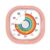 Visual Timer for Kids, 60-Minute Countdown Rainbow Dial Silent Timer, One-Touch Mute Kitchen Timer for Classroom Study Potty Training, Battery Powered Toddler Timer (Pink)