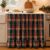 VitalCozy Christmas Green Plaid 35×35 Cabinet Curtain Sink Skirt Bathroom