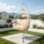 Vividomu Hanging Egg Chair with Stand, Indoor Outdoor Rattan Wicker Egg Swing Chair with Cushion, Patio Hammock Chair for Backyard Garden, 350LBS Capacity,White-Beige