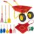 VIVOHOME Kids Wheelbarrow 11PCS Set Children Garden Cart Red