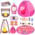 Viwulute Camping Set Toys with Pop up Tent Pretend Play Indoor Outdoor Camping Playset,Christmas Birthday Gifts for Toddlers Kids Girls 3-5 Years Old