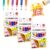 VKCTRQ Popcorn Pen, 3D Magic Popcorn Pens, DIY Puffy Embellish Decorate Graffiti Stationery for Greeting Birthday Cards Kids Christmas (3Box-6pcs)