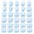 VLZLQ Numbered Pencil Toppers 1-50 Pack, 8 Colors Numbers for Pencils Classroom (Numbers 1-30/Light Blue)