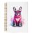 VNWEK Trendy Pink French Bulldog Spiral Notebook Journal 5.5×8.3 Inch