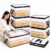Voivey 6 Pack Extra Large Moving Bags 60L Heavy Duty Storage Bins with Lids,Zippers & Reinforced Handles Foldable Plastic Storage Bags Moving Boxes for Closet Organizers and Storage