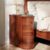 Vongrasig Narrow Nightstand with 3 Drawers, Wood Small Side Table for Bed or Sofa, Vintage Slim Night Stand for Living Room/Bedroom, Walnut