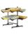VORTEXTOVE 2 Levels Kayak Storage Rack, Freestanding Kayak Rack Holds 4 Kayaks, Heavy Duty Adjustable Width SUP Paddleboard Canoe Storage Rack with Rolling Wheels for Garage Indoor & Outdoor