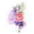 VOSAREA Purple Wedding Boutonniere Artificial Rose Cloth Pin for Ceremony