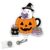 VOTANTA – Cute Ghost Reading Badge Reel, Halloween Pumpkin Ghost Book Lover Bookish Acrylic Retractable Badge Holder with Clip, Spooky Librarian Reader ID Holder Gifts for Nurse Doctor Student Teacher