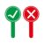 Voting Paddles Double Sided Red Green Response Signs for Classroom Games an