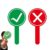 Voting Paddles, Red Green Response Signs, Displays with Double Sided Design