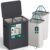 VOUNOT® 150L Laundry Basket with Lid, Rectangular 2 Compartment Laundry Hamper with Removable Bags & Handles, Foldable Laundry Bin for Bedroom, Bathroom, Utility Room, Anthracite