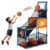 VROGTIK Indoor Basketball Hoop for Kids with Led Lights Mini Basketball Hoop with Remote Control Over The Door Basketball Hoops with Scoreboard Basketball Toys for 4-12 Year Old Boys Girls