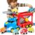 Vroomix JOVA Extra Large Toy Trucks for Kids, 3-Layer City Trucks for Kids, 7-in-1 Big Transport Carrier Truck with Siren & Lights and 6 Toy Cars, Birthday Gifts for Boys