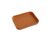 VSUINGO Small Wood Grain Plastic Tray, 9.5″ Light Brown