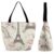VTCTOASY Eiffel Tower Bicycle Oxford Cloth Tote Bag for Women
