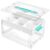 Vtopmart 24 QT Clear Plastic Craft Organizers and Storage Box with Removable Trays and Dividers,Art Supply Organizers and Storage,Ideal Containers for coloring Books, Craft Supplies,1 Pack