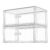 Vtopmart 2 Pack Large Clear Stackable Storage Drawers 23QT, Easily Assemble Plastic Closet Storage Bins, Dust-Proof UnderBed Organizer for Clothing, Sweater Organization