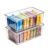 Vtopmart 2 Pack Pantry Organizer Bins with Lids, Removable Dividers
