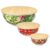 Vtopmart 3 Pack Glass Mixing Bowls with Bamboo Lids Set, Salad Bowl Set, Nesting Kitchen Bowls for Serving, Prepping, Cooking and Baking, Dishwasher & Microwavable Safe