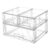 Vtopmart 3 Pack Stackable Storage Drawers, Easily Assemble Acrylic Bathroom Undersink Organizers,Clear Plastic Storage Bins for Closet,Cabinet,Pantry,Medicine Organization