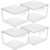 Vtopmart 4 Pack Extra Large Clear Stackable Storage Bins with Lids, 11inch Organizer Bins with Handle for Onions and Potatoes, Plastic Containers for Pantry, Freezer, Kitchen, Closet Organization