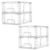 Vtopmart 4 Pack Stackable Storage Drawers,Clear Acrylic Drawer Organizers with Handles, Easily Assemble for Fridge, Bathroom,Kitchen Undersink,Cabinet,Pantry Organization and Storage