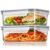 Vtopmart 5Pack 22oz and 2Pack 30oz Glass Storage Containers with Lids