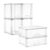 Vtopmart 6 Pack Stackable Storage Drawers, Easily Assemble Clear Plastic Organizer Bins, 2 Wide Drawers and 4 High Drawers for Under Sink, Pantry, Kitchen Cabinet, Bathroom Organization and Storage